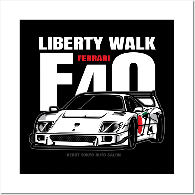 LIBERTY WALK F40 Wall Art by Rockartworks